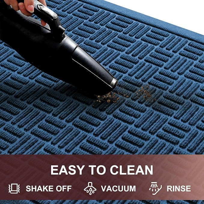 Mibao Front Door Mat Indoor Outdoor Entrance, Dirt Trapping Waterproof
