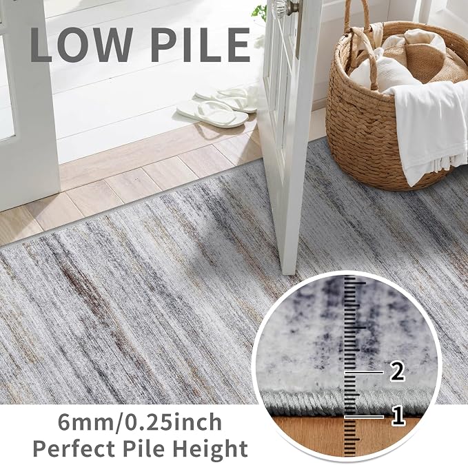3x9 Washable Runner Rug for Family: Easy-to-Clean Runners for Hallway Entryway