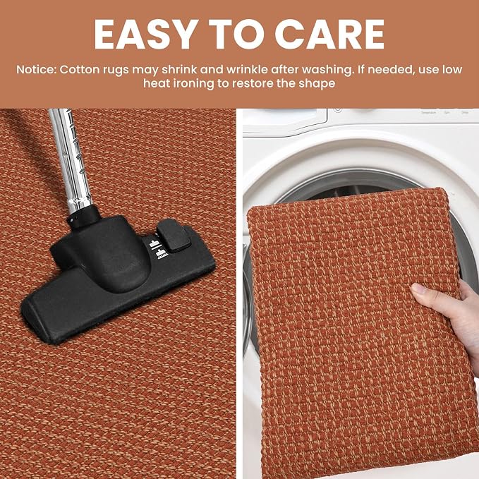 IOHOUZE Small Area Rug 2x3 Washable Woven Rugs
