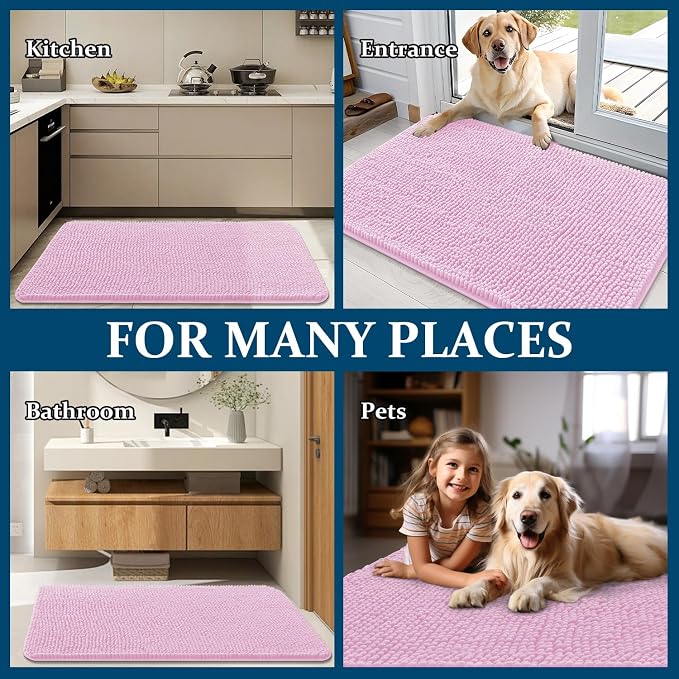 OLANLY Dog Door Mat for Muddy Paws 50x30, Absorbs Moisture and Dirt, Absorbent