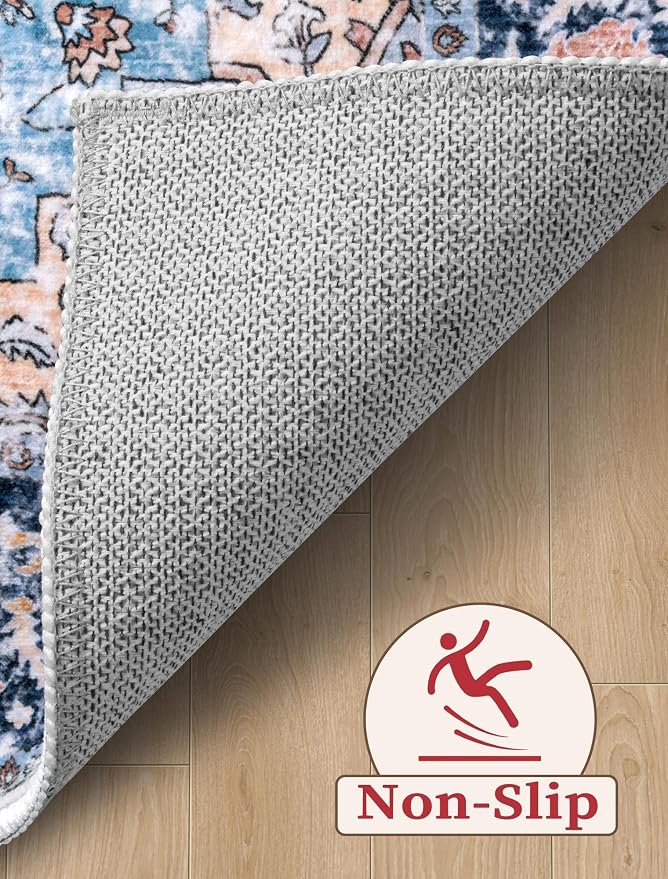 SERISSA Runner Rug for Hallways, 3x8 Washable Non Slip Kitchen Runner Rug