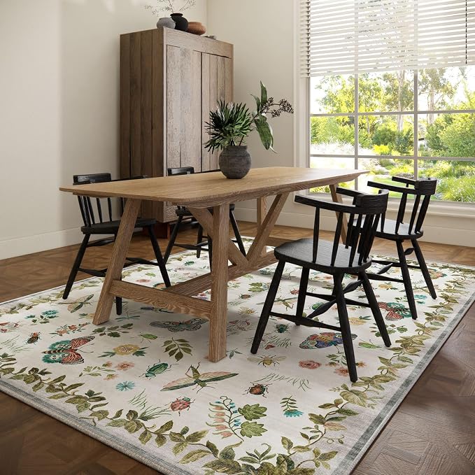 6x9 Area Rugs for Living Room: Washable Bedroom Rug Vintage Rugs Indoor Stain