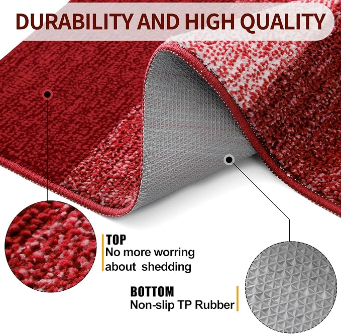 Kitinjoy Indoor Outdoor Door Mat, 36x24 Non-Slip Absorbent Dirt Trapper