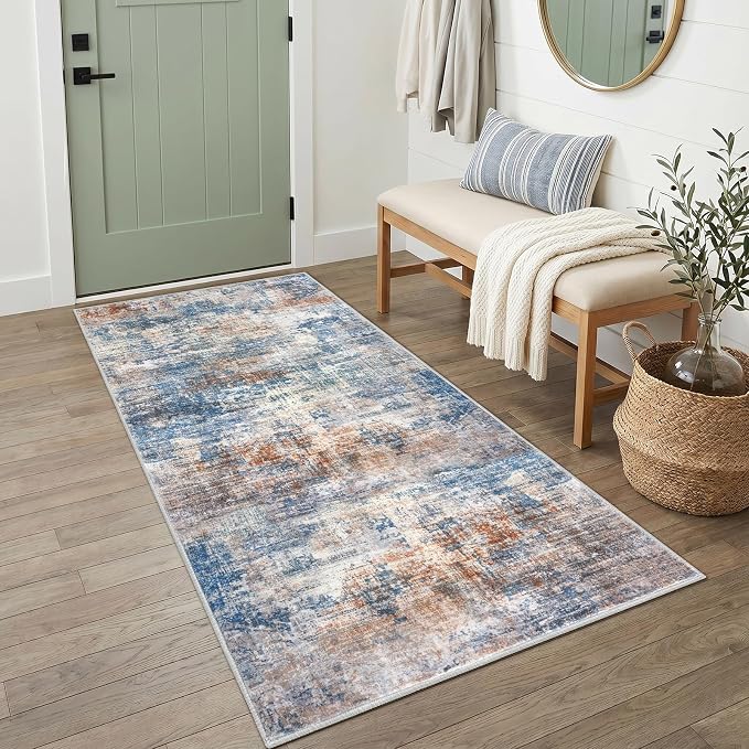 IOHOUZE Abstract Runner Rug 3x6 Ft Washable Runners