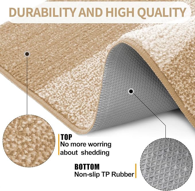 Kitinjoy Indoor Outdoor Door Mat, 59x24 Non-Slip Absorbent Dirt Trapper