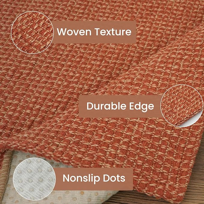 IOHOUZE Washable Exrea Long Hallway Runner Rug 3x16 Non Slip Rubber Backed