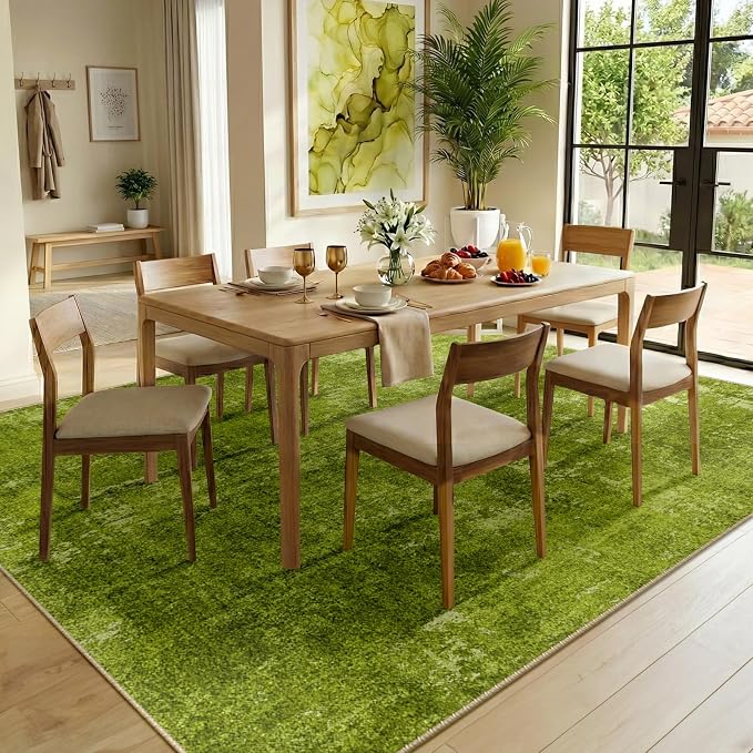 RELEANY Washable Area Rugs 8'x10' Non-Slip Modern Abstract Soft