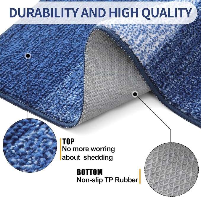 Kitinjoy Indoor Outdoor Door Mat, 30x17 Non-Slip Absorbent Dirt Trapper