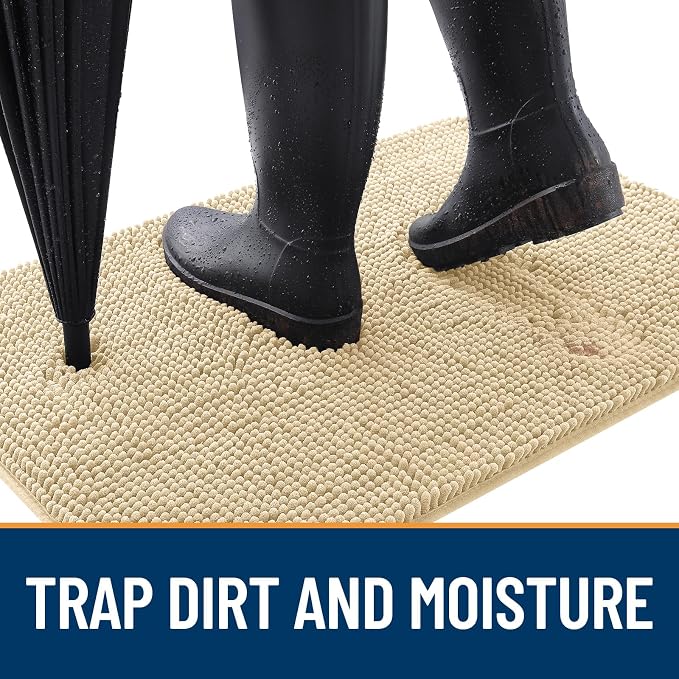 OLANLY Dog Door Mat for Muddy Paws 50x30, Absorbs Moisture and Dirt, Absorbent