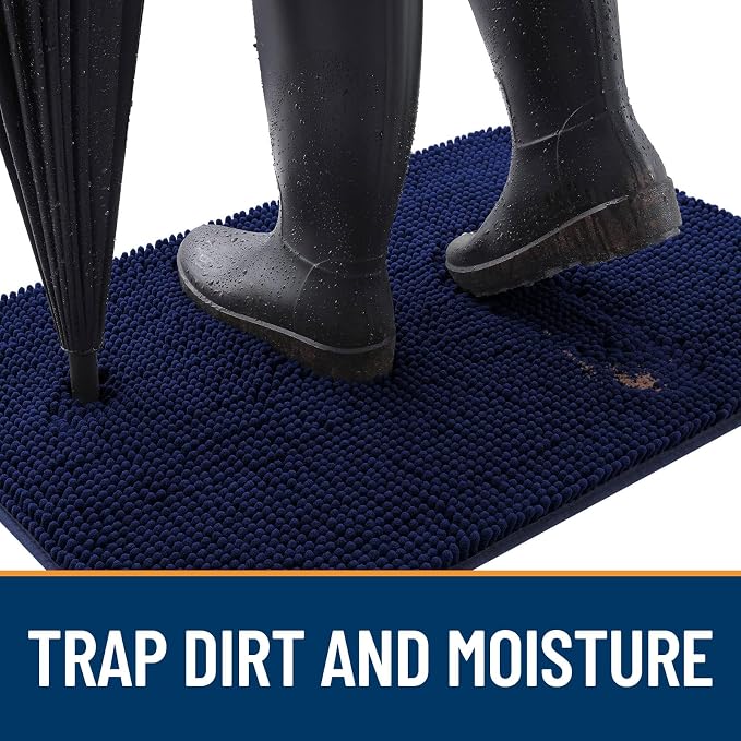 OLANLY Dog Door Mat for Muddy Paws 34x21, Absorbs Moisture and Dirt, Absorbent