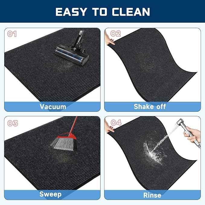 BesWin Front Door Mat, Heavy Duty Commercial Floor Mat Inside Outside Entrance