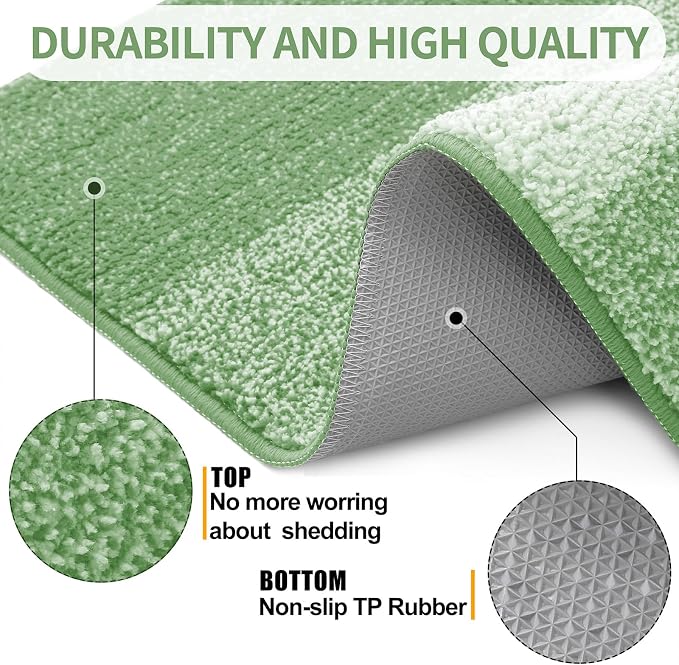 Kitinjoy Indoor Outdoor Door Mat, 50x30 Non-Slip Absorbent Dirt Trapper