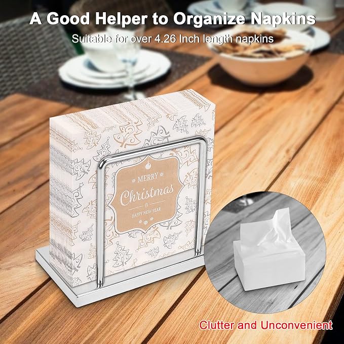 Livabber Napkin Holder, Metal Napkin Storage Modern Freestanding Tissue Paper