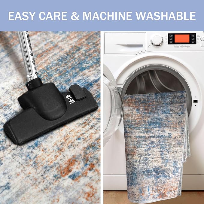 IOHOUZE Abstract Runner Rug 3x10 Ft Washable Runners