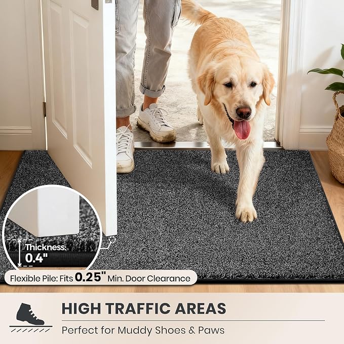 PURRUGS Easy Care Area Rug 4.5ft x 7ft, Non-Slip Washable Entryway Rug