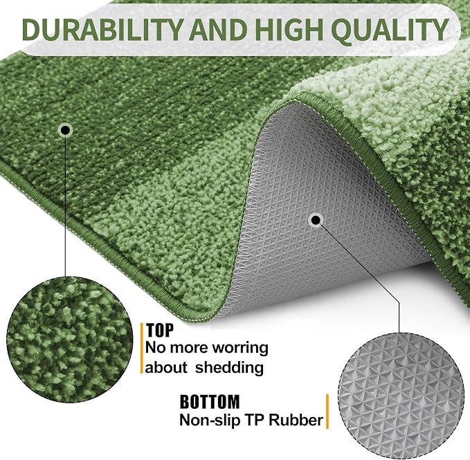 Kitinjoy Indoor Outdoor Door Mat, 59x20 Non-Slip Absorbent Dirt Trapper