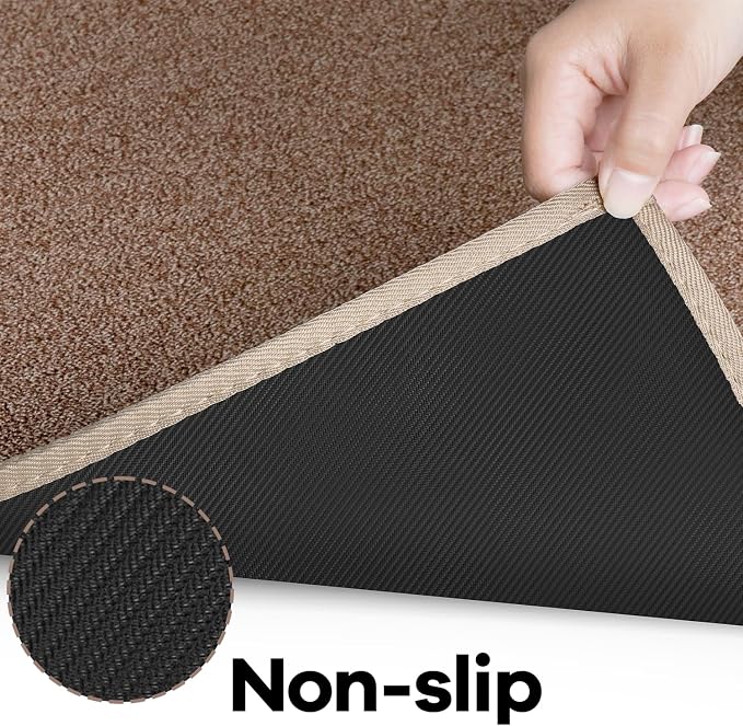 Area Rug with Non Slip Rubber Backing, Washable Soft Floor Carpet