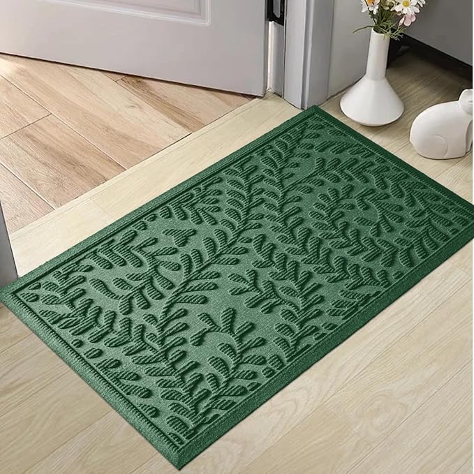 HIYARD Front Door Mat, Absorbent Dirt Trapping Welcome Door Mat Indoor Outdoor