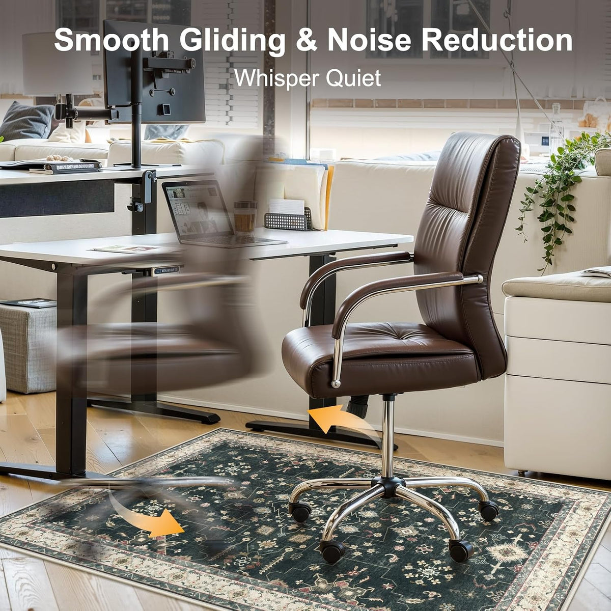 48"x60" Office Chair Mat for Hardwood Floor, Washable Non-Slip Protector
