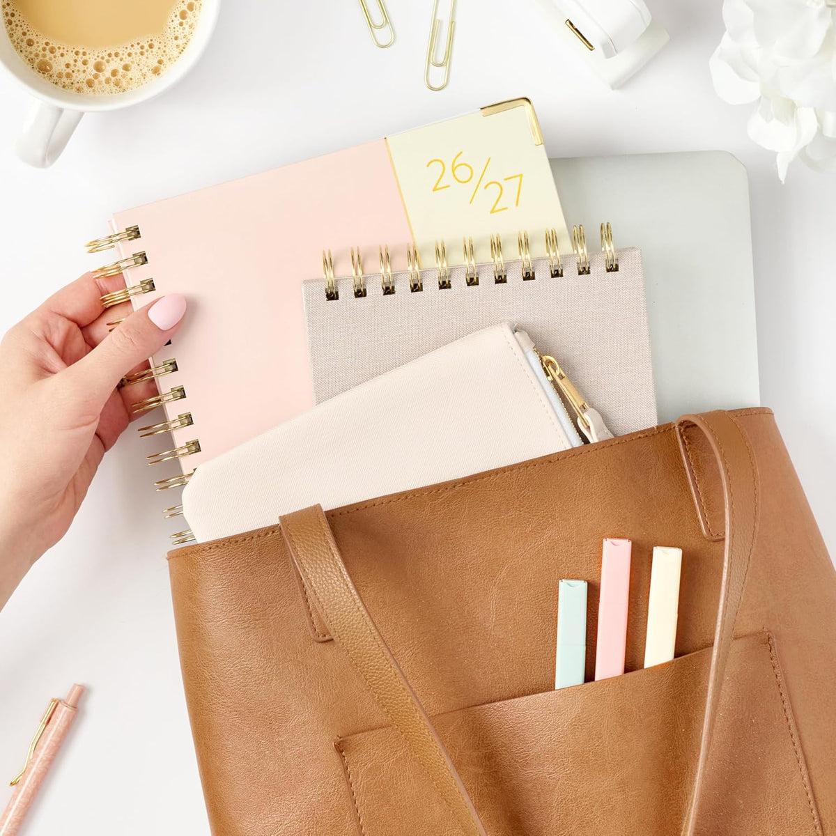 Passionate Penny Pincher Work Planner 2026-2027 | 12-Month Weekly Calendar (Start Monday) | Vertical Weekly Layout | Monthly Review | Budget & Goal Tracker | Customizable Routine & Goals Checklists