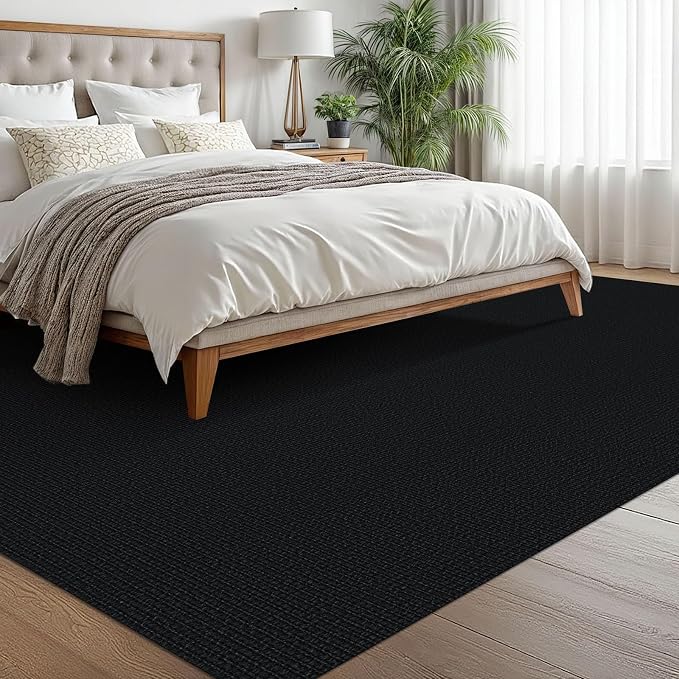 EARTHALL Washable Area Rugs 6x9 Ft Non Slip Living Room Rugs Cotton Rubber
