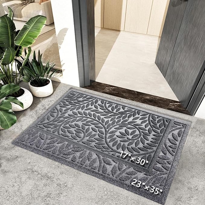 Bulijojo Front Door Mat Entrance, Durable Heavy Duty Welcome Mat, Thick