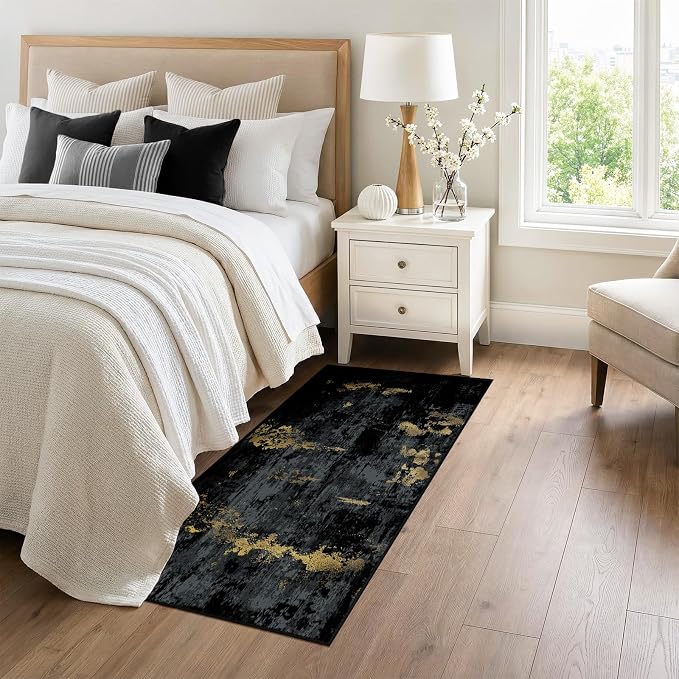 RELEANY Washable Area Rugs 3x6 Non-Slip Modern Abstract Soft
