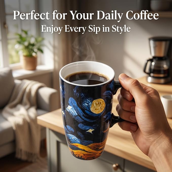 Topadorn 17oz Ceramic Travel Mug