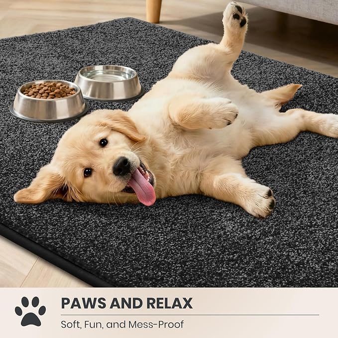 PURRUGS Easy Care Area Rug 4.5ft x 7ft, Non-Slip Washable Entryway Rug