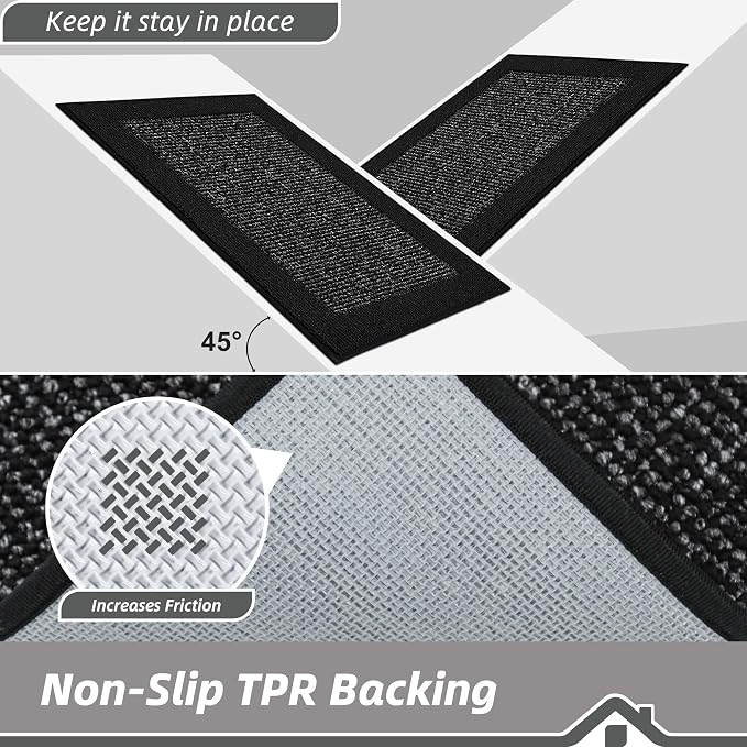 BEQHAUSE Indoor Door Mat 20" x 32", Dirt Trapper Door Mats Non-Slip Entryway