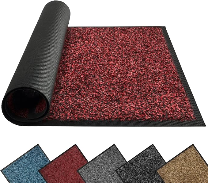 Mibao Front Door Mat Indoor Entrance, 29.5" x 17", Dirt Trapper Welcome Mat