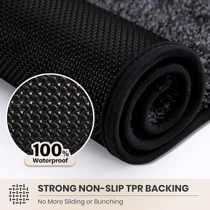 PURRUGS Dirt Trapping Door Mat 31.5" x 47", Non-Slip Machine Washable Entryway