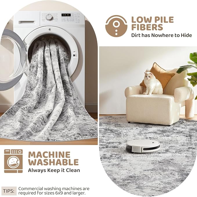 UERMEI 6x9 Washable Area Rug