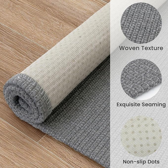 EARTHALL Washable Runner Rug 3x8 Ft Non Slip Runners