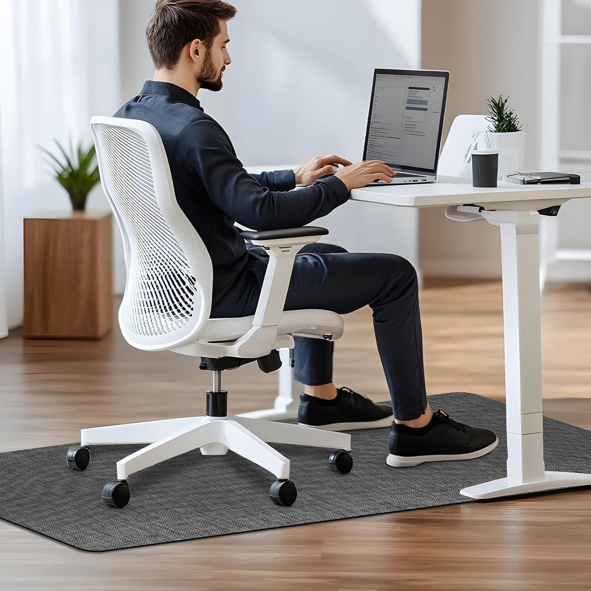 AiBOB Office Chair Mat for Hardwood Floor & Tile Floor, 36" x 48"Heavy Duty Computer&Desk Chair Mat for Rolling Chairs, Hard Floor Protector for Home Office