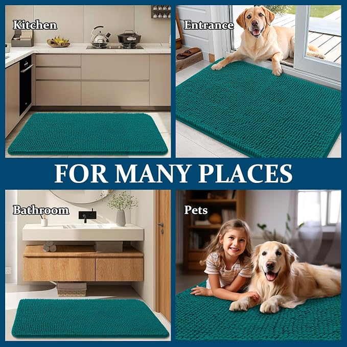 OLANLY Dog Door Mat for Muddy Paws 70x32, Absorbs Moisture and Dirt, Absorbent