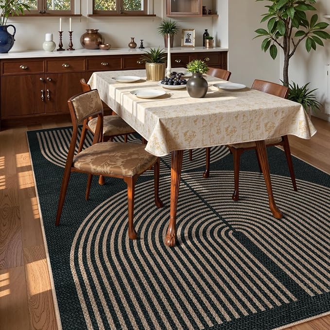 Lahome Enfys Rainbow Easy Jute Outdoor Carpet, Washable Rugs 9x12
