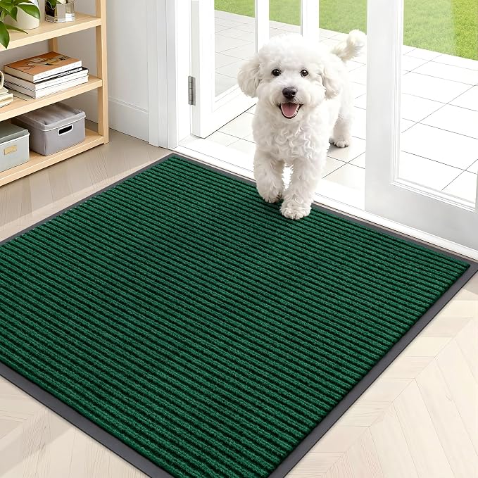OLANLY Front Door Mat Indoor Outdoor Entrance, Waterproof Heavy Duty Doormat