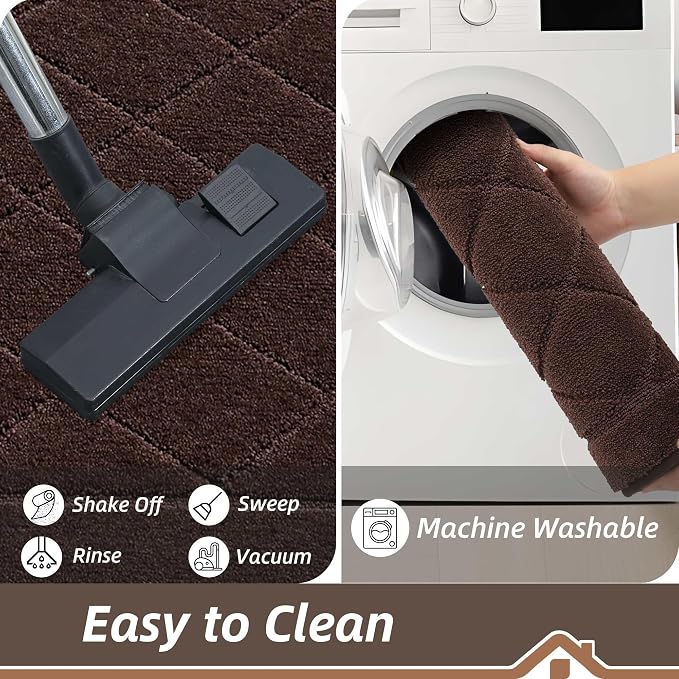 BEQHAUSE Dirt Trapper Door Mat 24" x 36", Doormat Non-Slip Entryway Rugs
