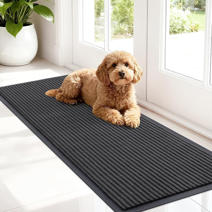 OLANLY Front Door Mat Indoor Outdoor Entrance, Waterproof Heavy Duty Doormat
