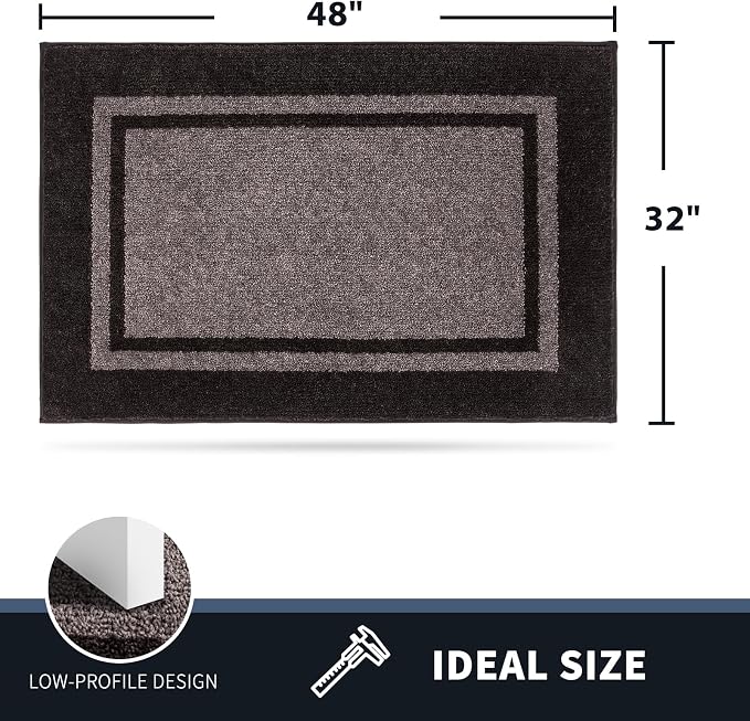 PURRUGS Dirt Trapping Door Mat 32" x 48", Non-Slip Machine Washable Entryway Rug