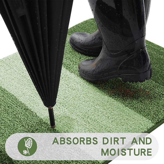 Kitinjoy Indoor Outdoor Door Mat, 47x24 Non-Slip Absorbent Dirt Trapper