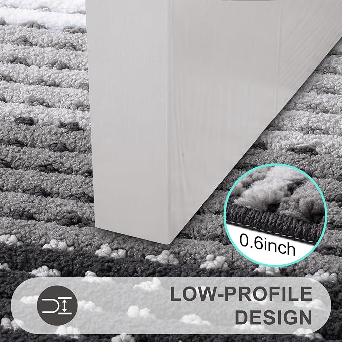 Kitinjoy Indoor Outdoor Door Mat, 47x24 Non-Slip Absorbent Dirt Trapper