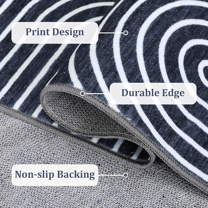 ROYHOME Washable Rug 4x6 Area Rugs