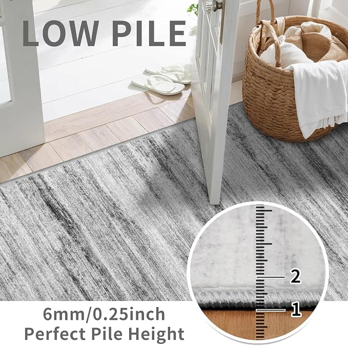 2x5 Washable Runner Rug for Family: Easy-to-Clean Runners for Hallway Entryway