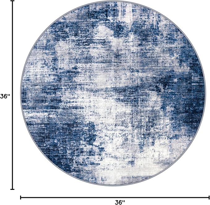 IOHOUZE Round Area Rug 3 Ft Circle Entryway Rugs Round Washable Door Mat Indoor