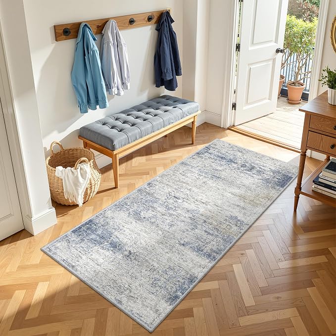 3x6 Runner Rug Non Slip, Thin Entryway Washable Rug