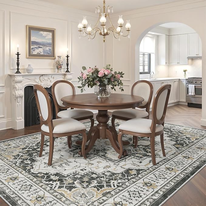 Madane 5x7 Area Rugs for Living Room, Stain Resistant Washable Rug, Non-Slip