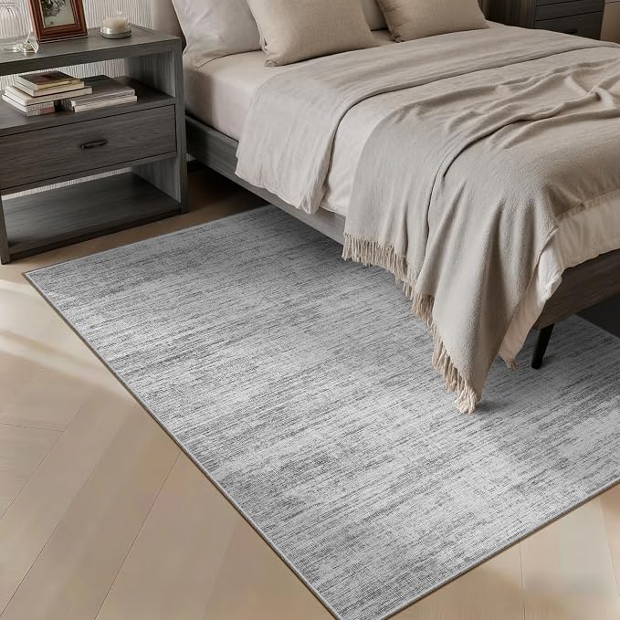 4x6 Rug - Stain Resistant Abstract Washable Rugs, Anti Slip Area Rugs