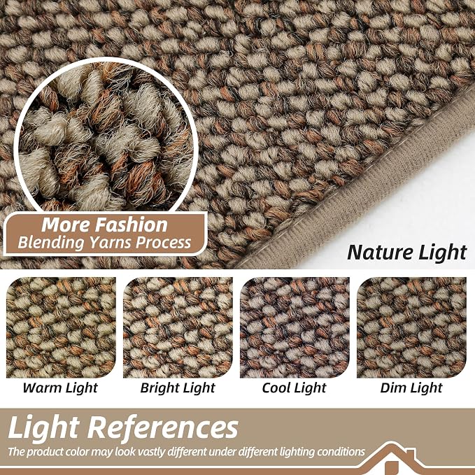 BEQHAUSE Dirt Trapper Door Mat 26" x 40" Half Circle Non-Slip Washable Doormats